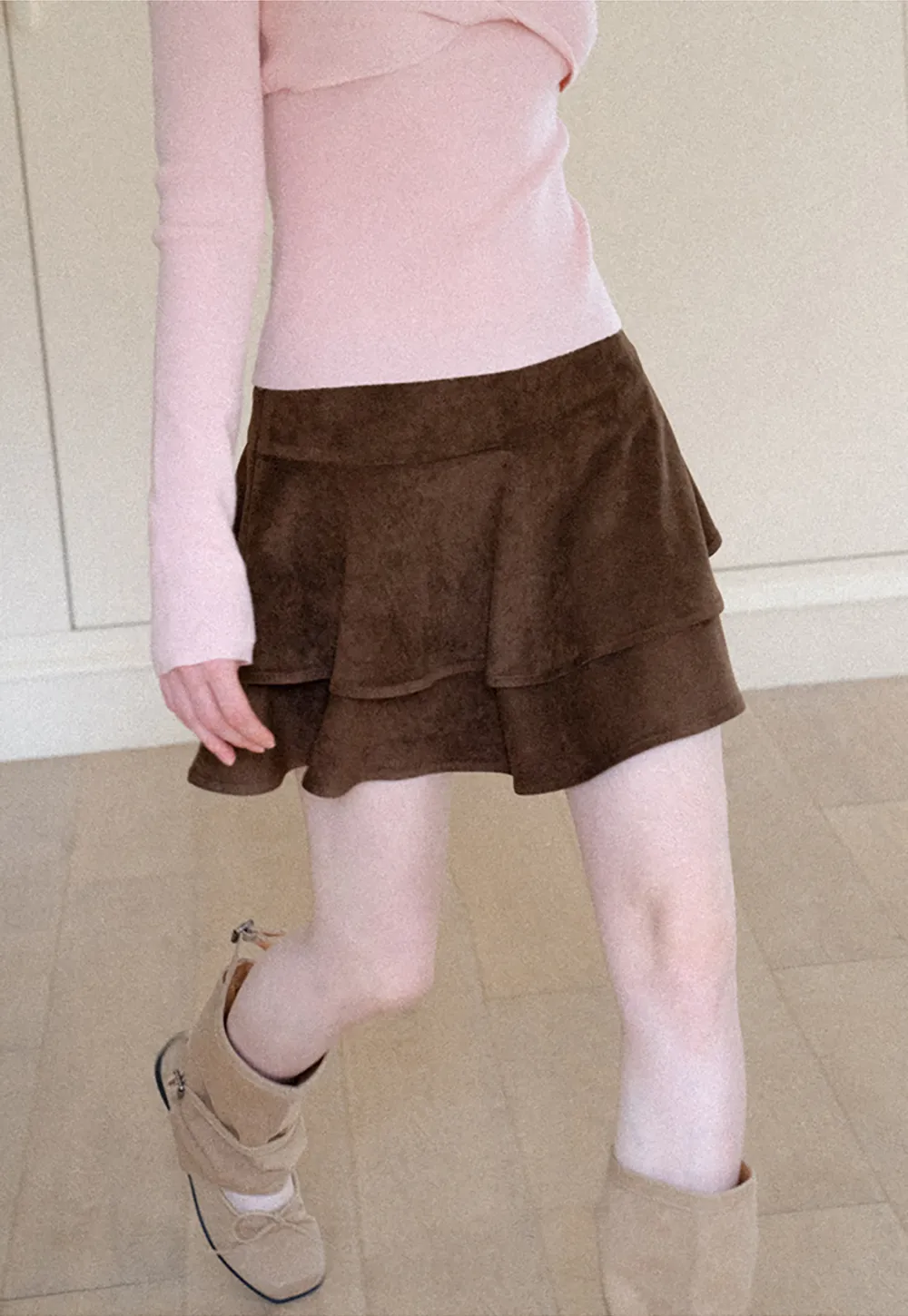 Tiered Ruffled Mini Skirt