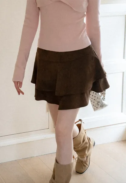Tiered Ruffled Mini Skirt