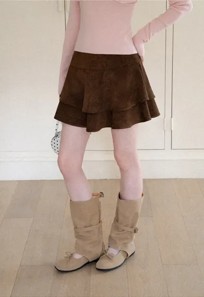 Tiered Ruffled Mini Skirt