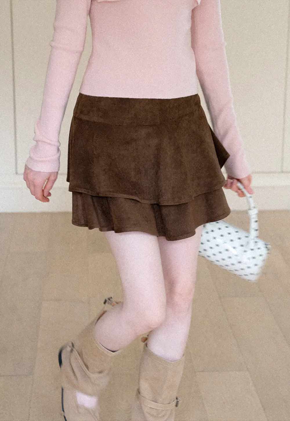 Tiered Ruffled Mini Skirt