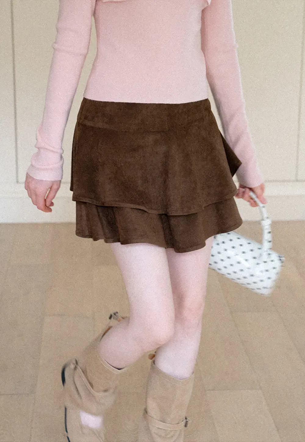 Tiered Ruffled Mini Skirt