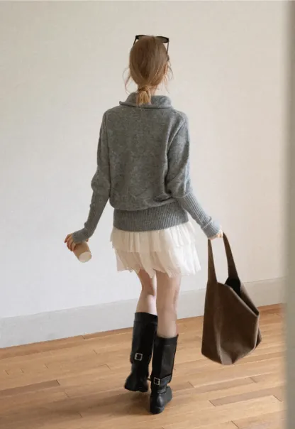 Tiered Pleated Sheer Organza Skirt
