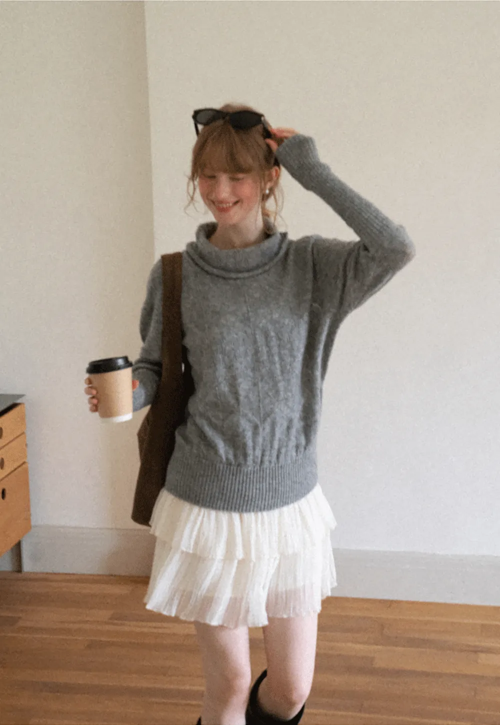 Tiered Pleated Sheer Organza Skirt