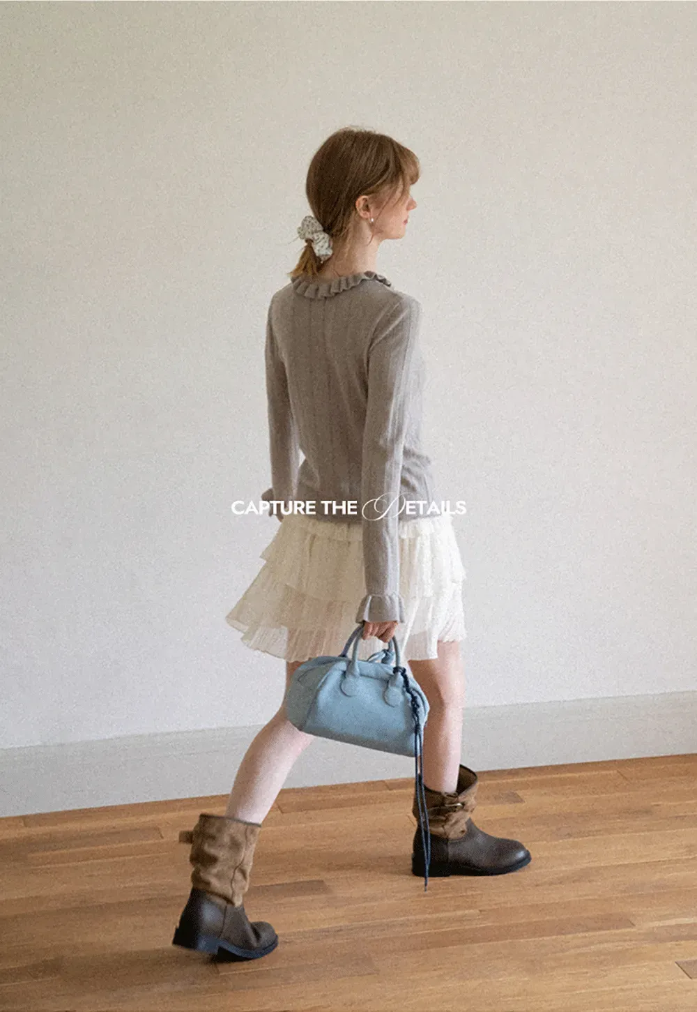 Tiered Pleated Sheer Organza Skirt