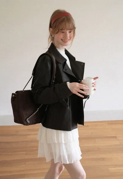 Tiered Pleated Sheer Organza Skirt