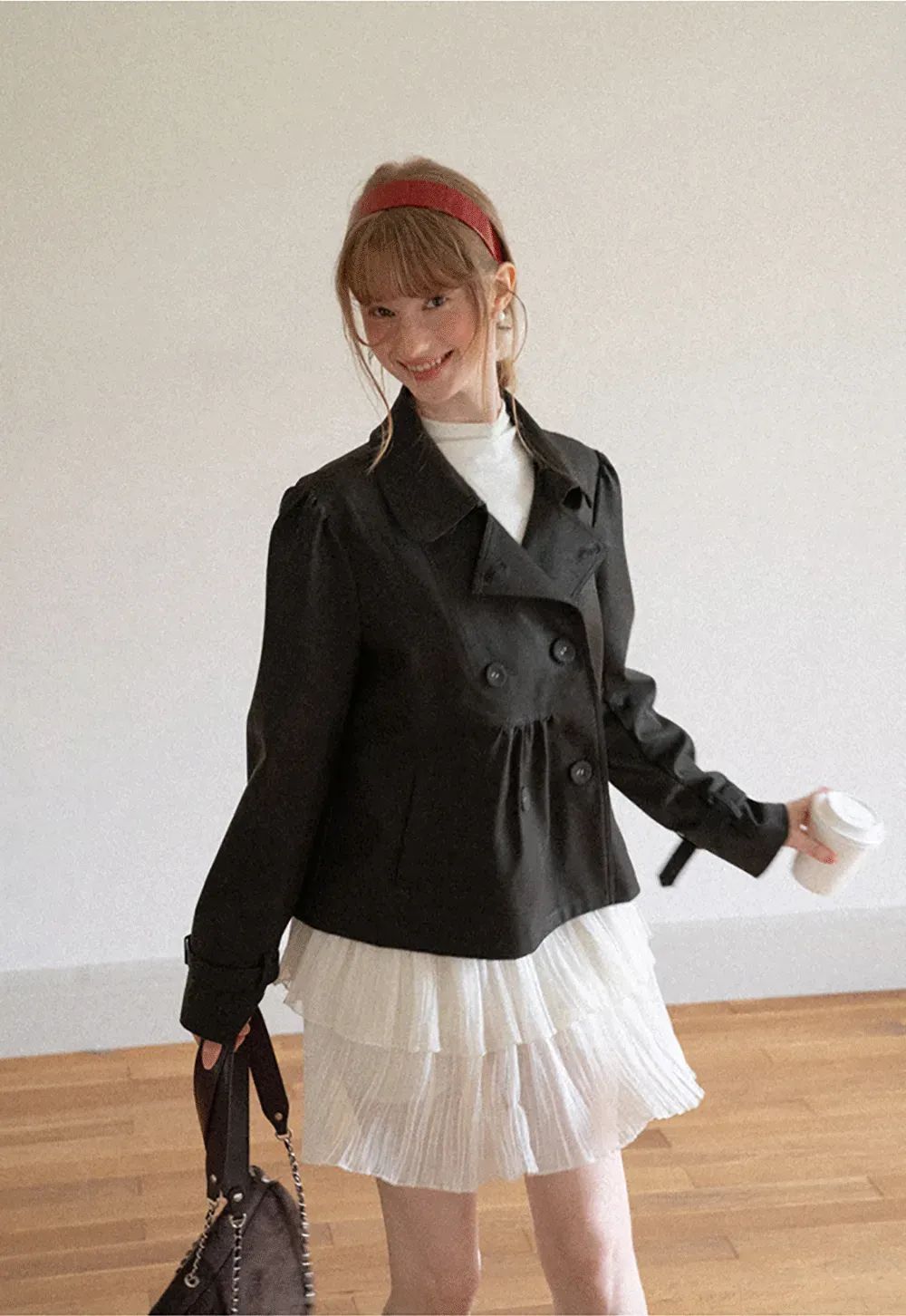 Tiered Pleated Sheer Organza Skirt