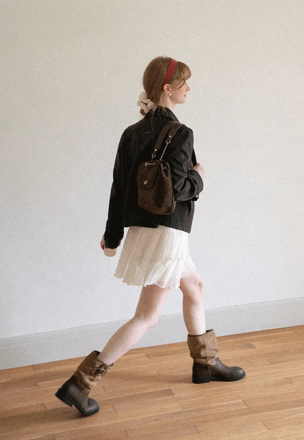 Tiered Pleated Sheer Organza Skirt