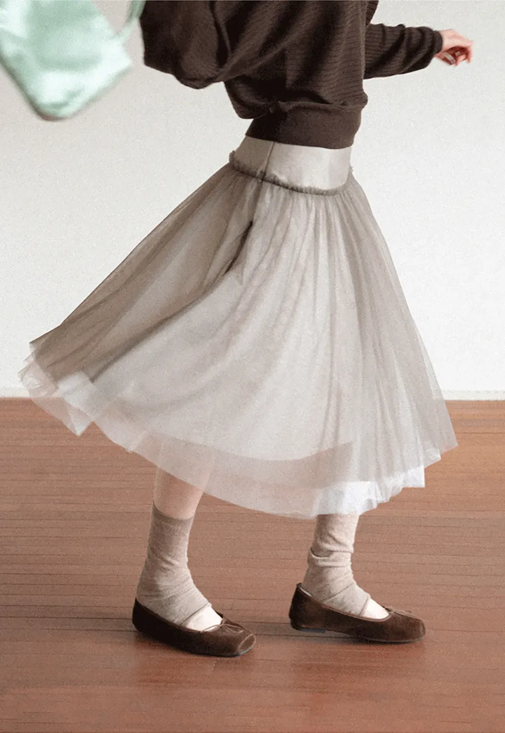 Tulle Layered A Line Skirt