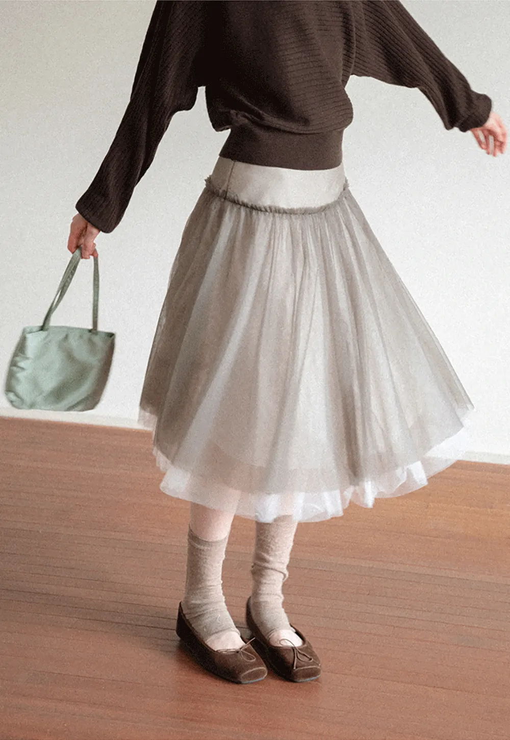 Tulle Layered A Line Skirt
