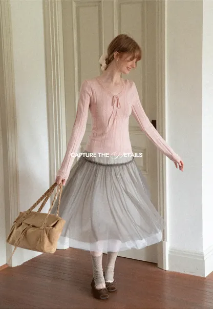 Tulle Layered A Line Skirt