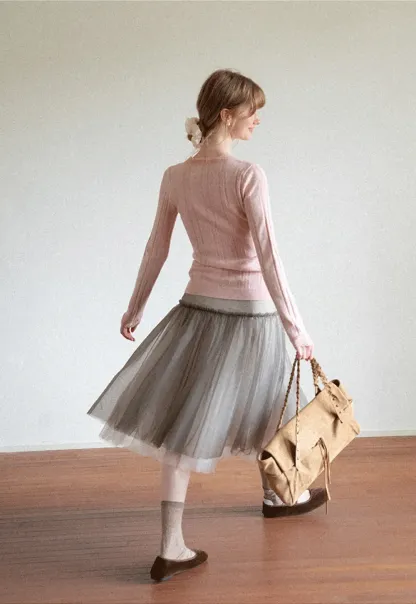 Tulle Layered A Line Skirt