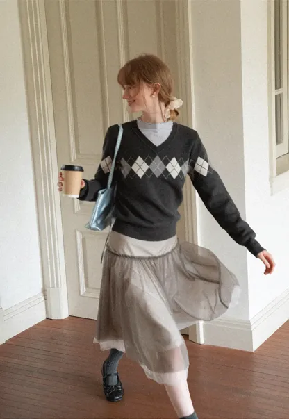 Tulle Layered A Line Skirt