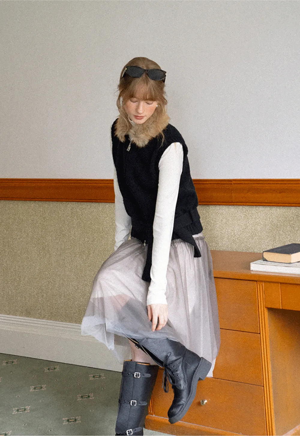 Tulle Layered A Line Skirt