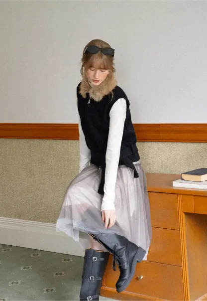 Tulle Layered A Line Skirt