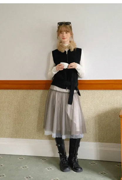 Tulle Layered A Line Skirt