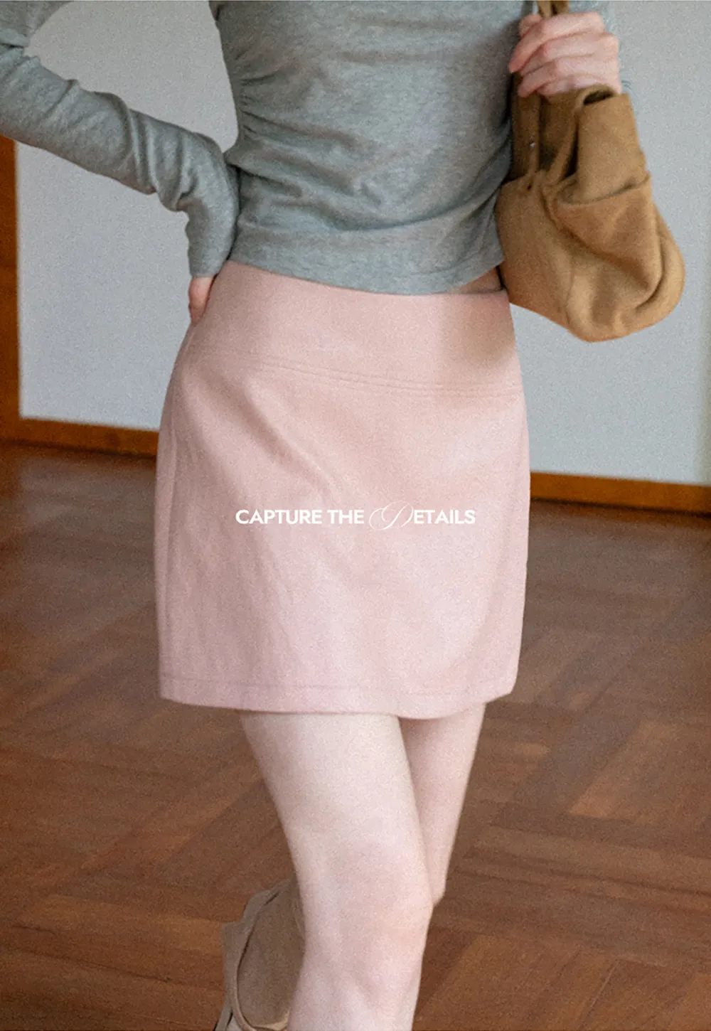 High Waist A Line Mini Skirt