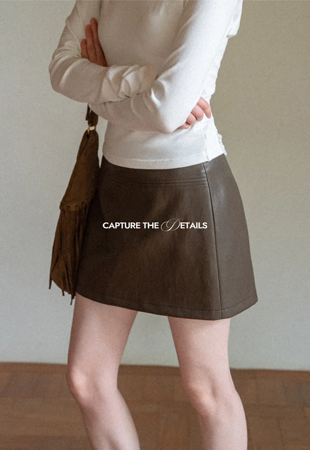 High Waist A Line Mini Skirt