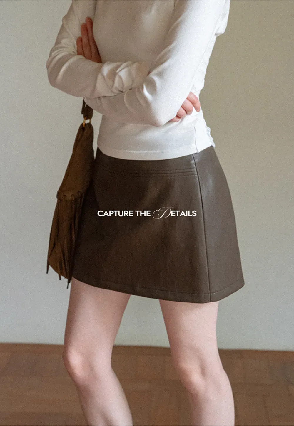 High Waist A Line Mini Skirt