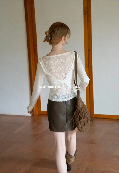High Waist A Line Mini Skirt