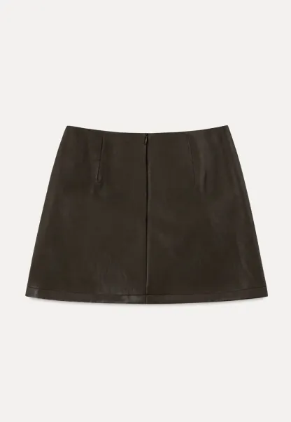 High Waist A Line Mini Skirt