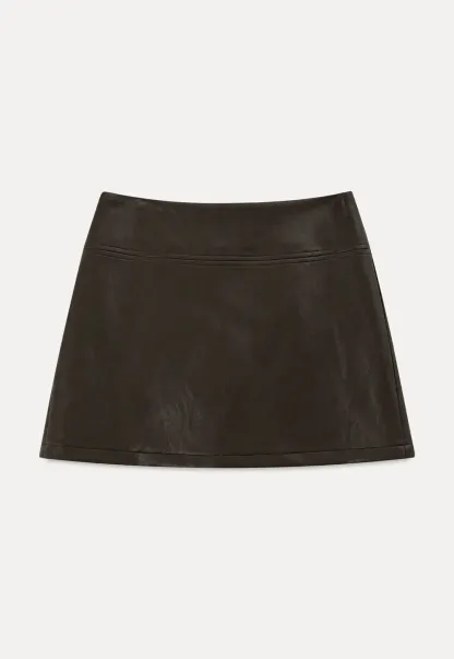 High Waist A Line Mini Skirt