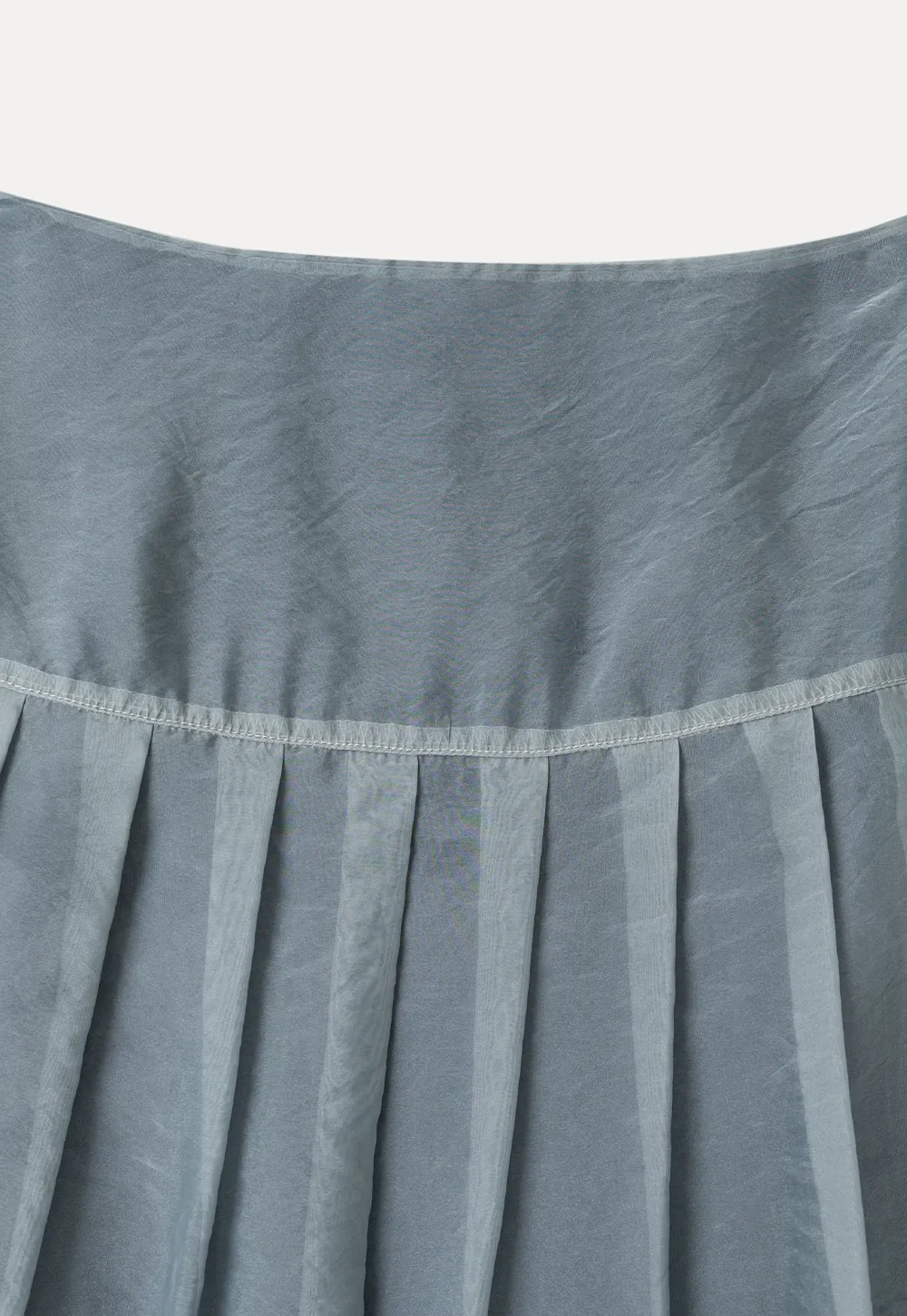 Tiered Sheer Overlay Midi Skirt