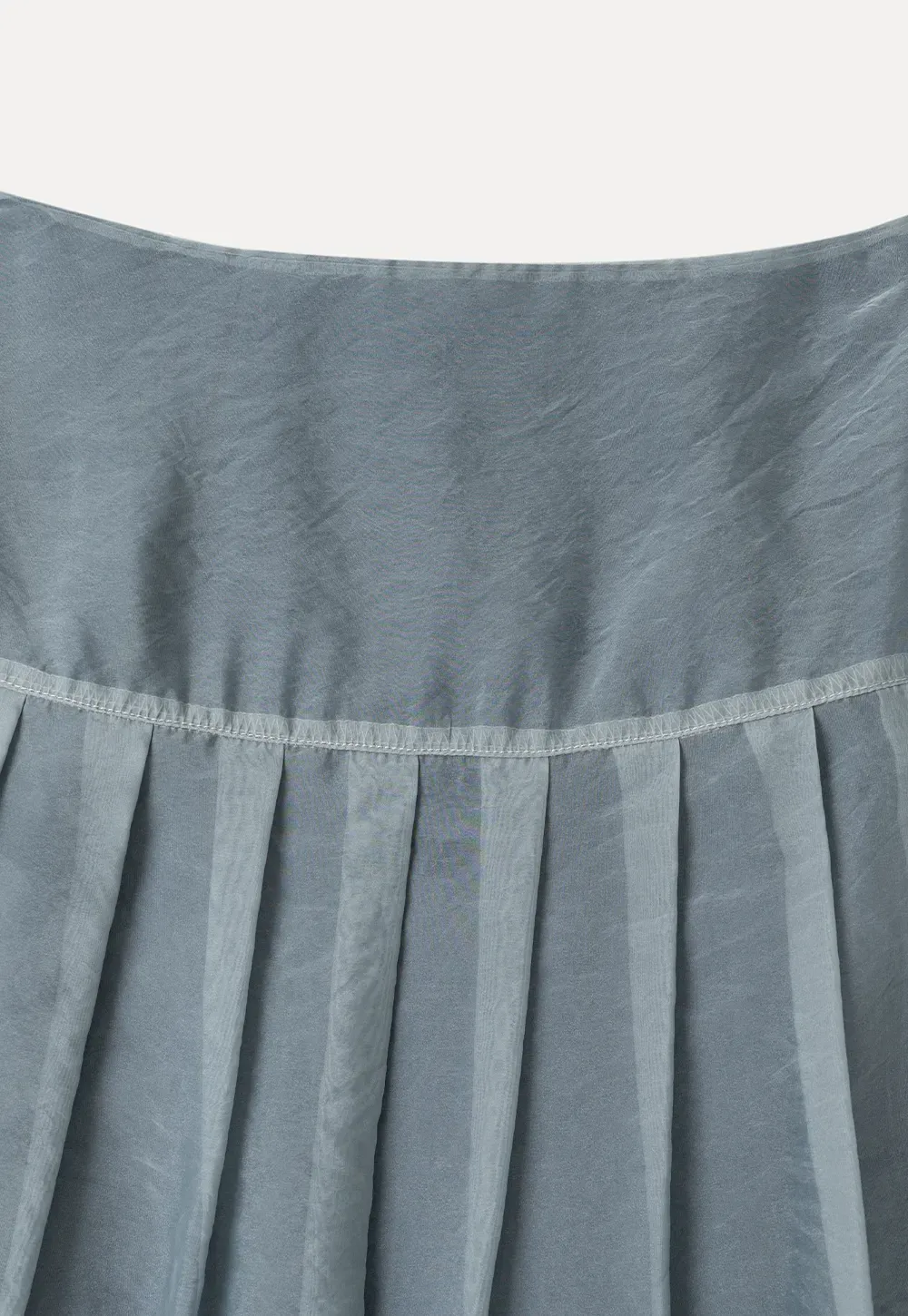 Tiered Sheer Overlay Midi Skirt