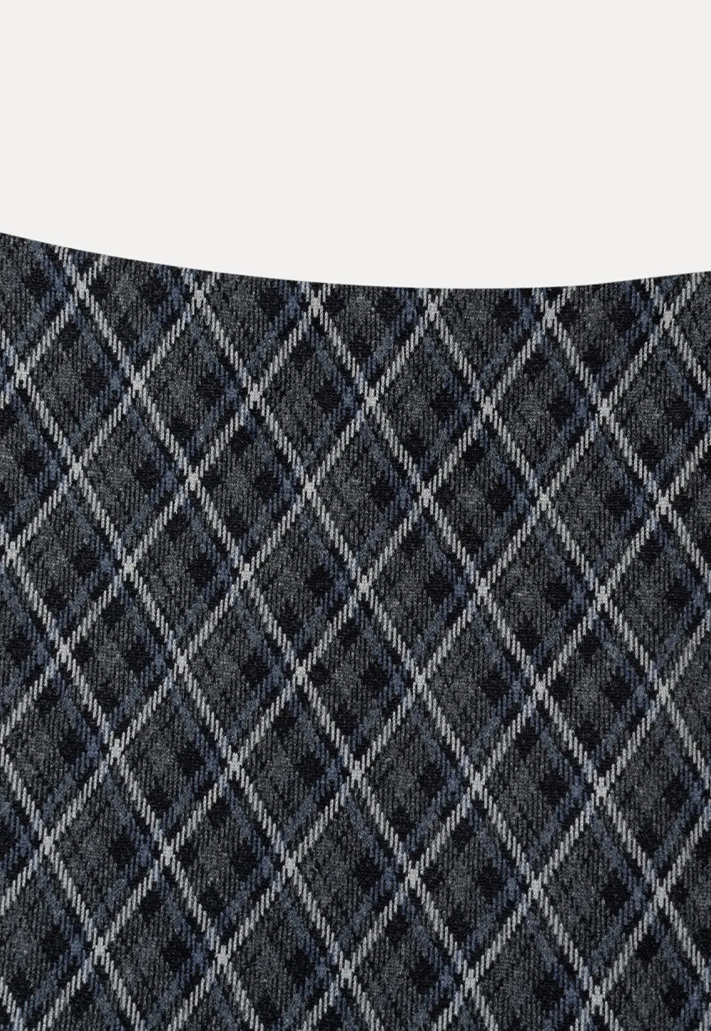 Plaid Pattern Flared Hem Skirt