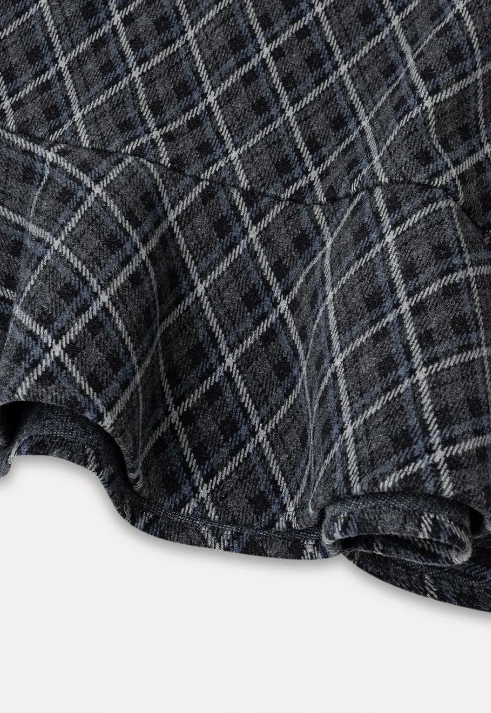 Plaid Pattern Flared Hem Skirt