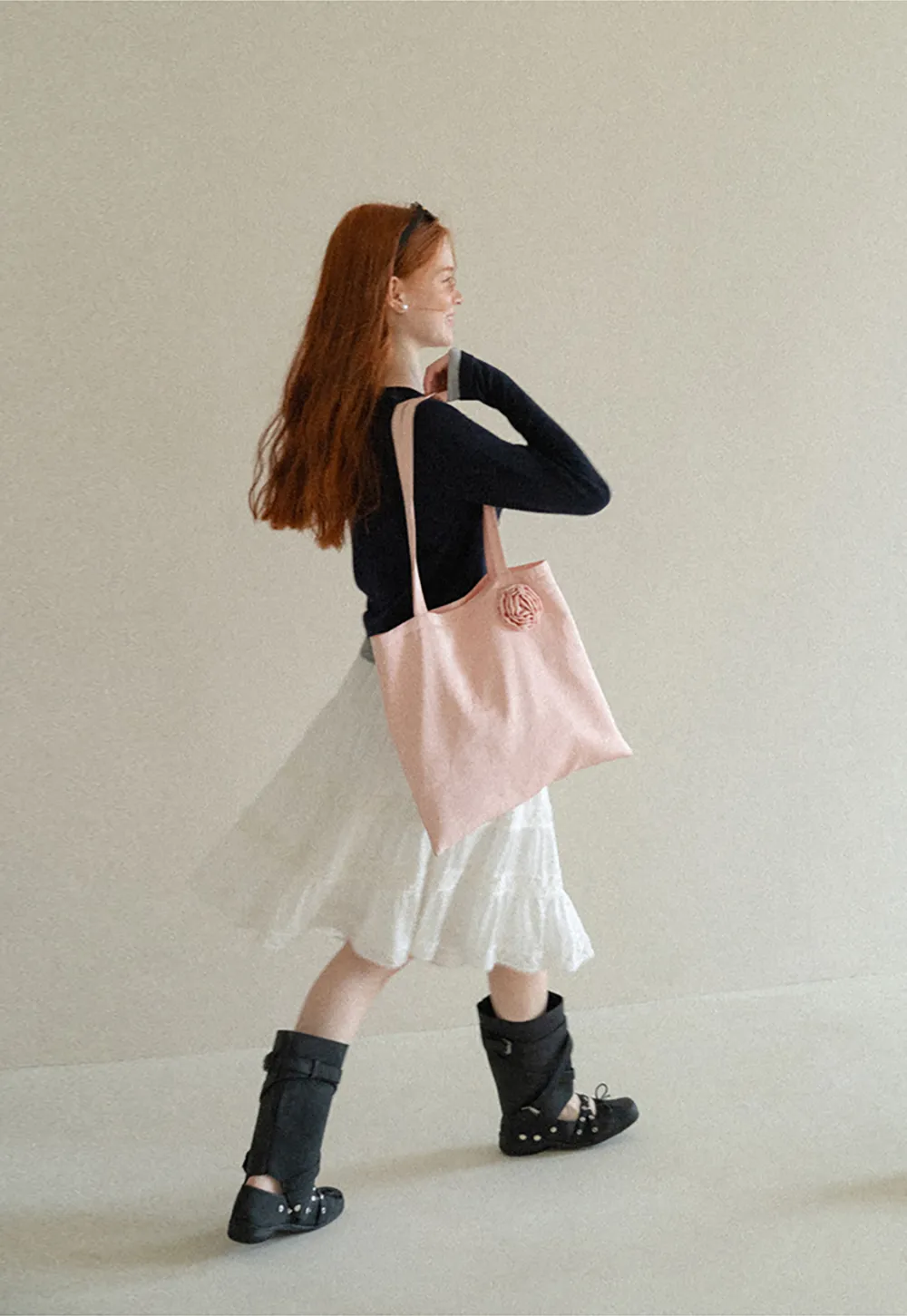 Tiered Skirt with Lace Trim and Elastic Waist