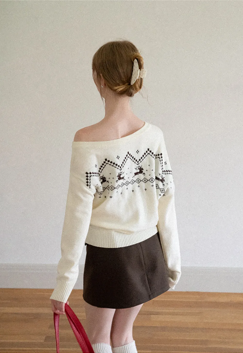 High Waist Belted A-Line Skirt