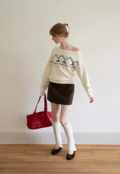 High Waist Belted A-Line Skirt