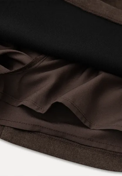 High Waist Belted A-Line Skirt