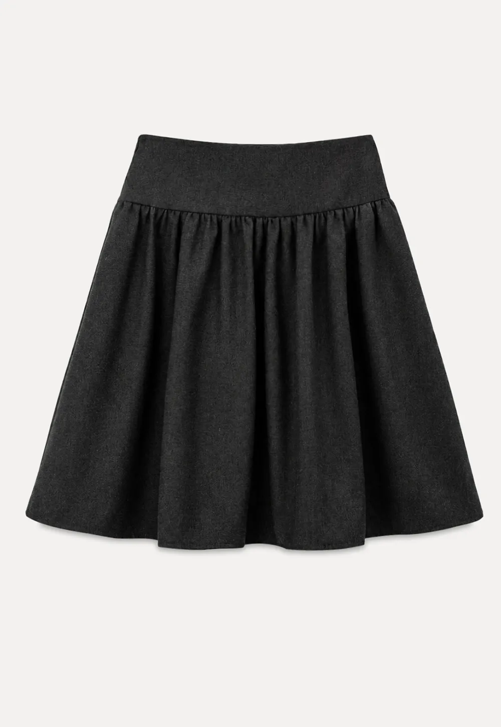 High Waist Pleated A Line Skirt
