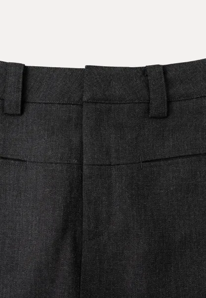 High Waist A Line Skirt with Side Panel Detail