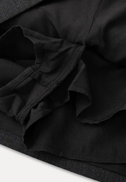 High Waist A Line Skirt with Side Panel Detail