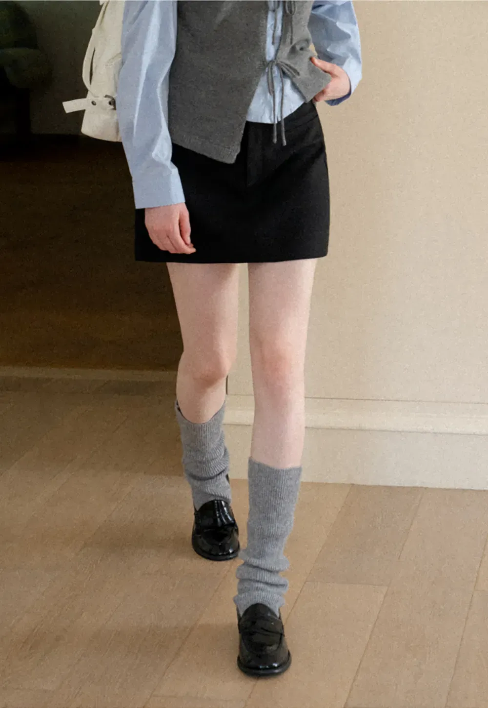 High Waist A Line Skirt with Side Panel Detail