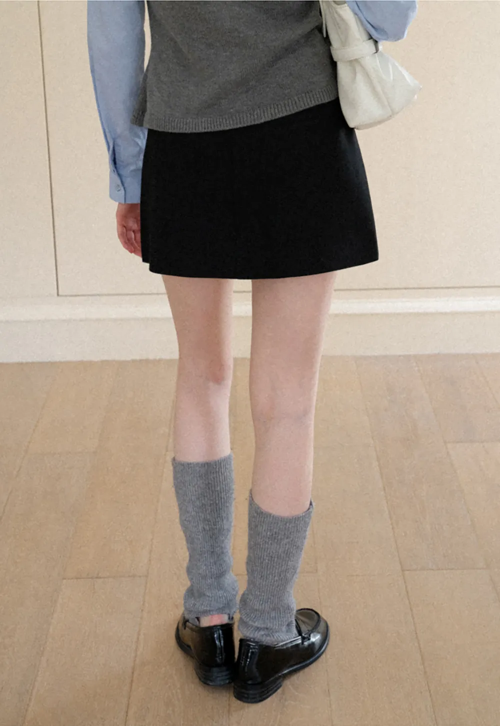 High Waist A Line Skirt with Side Panel Detail