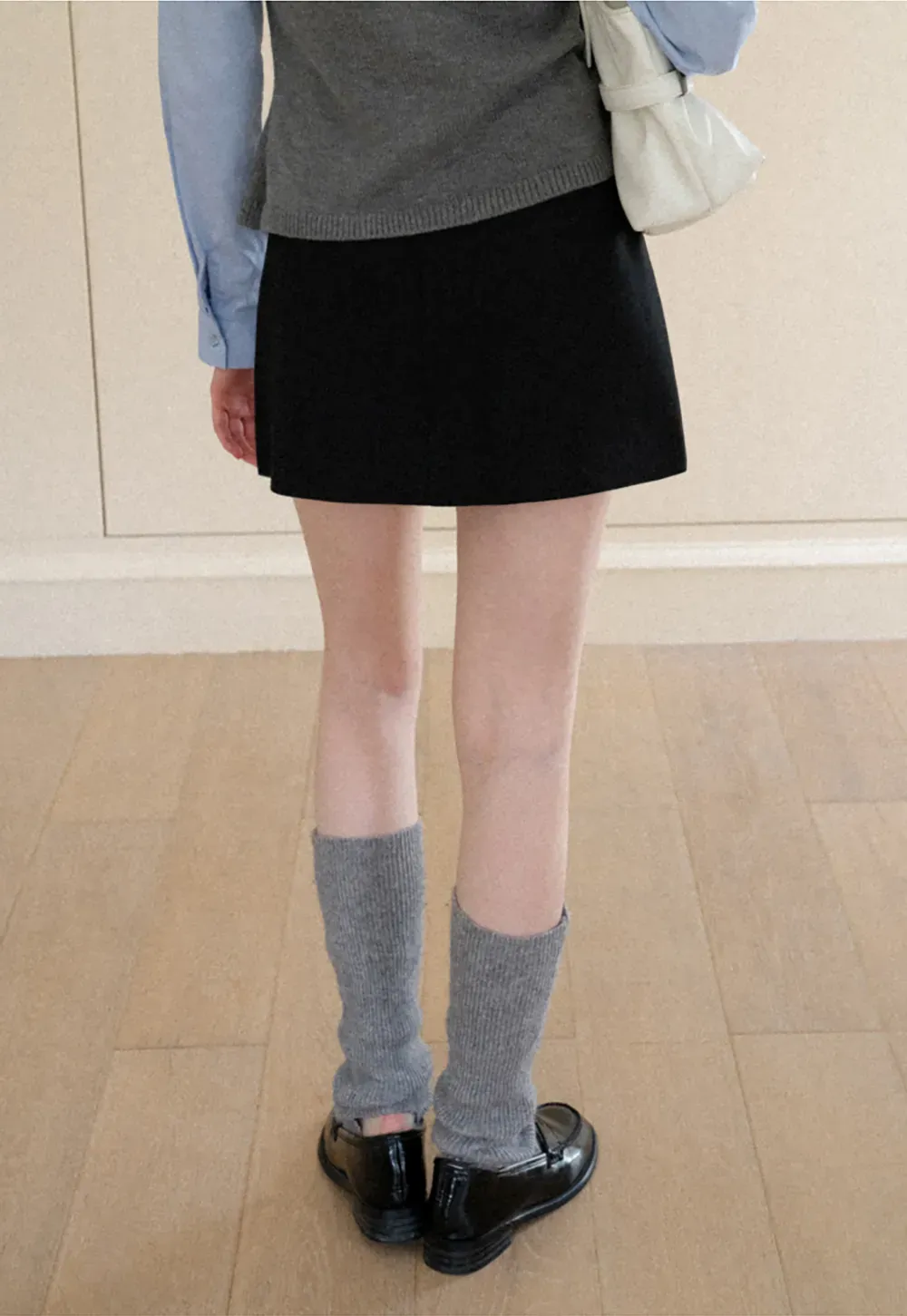 High Waist A Line Skirt with Side Panel Detail