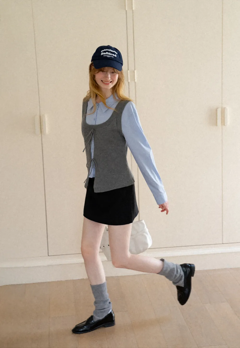 High Waist A Line Skirt with Side Panel Detail