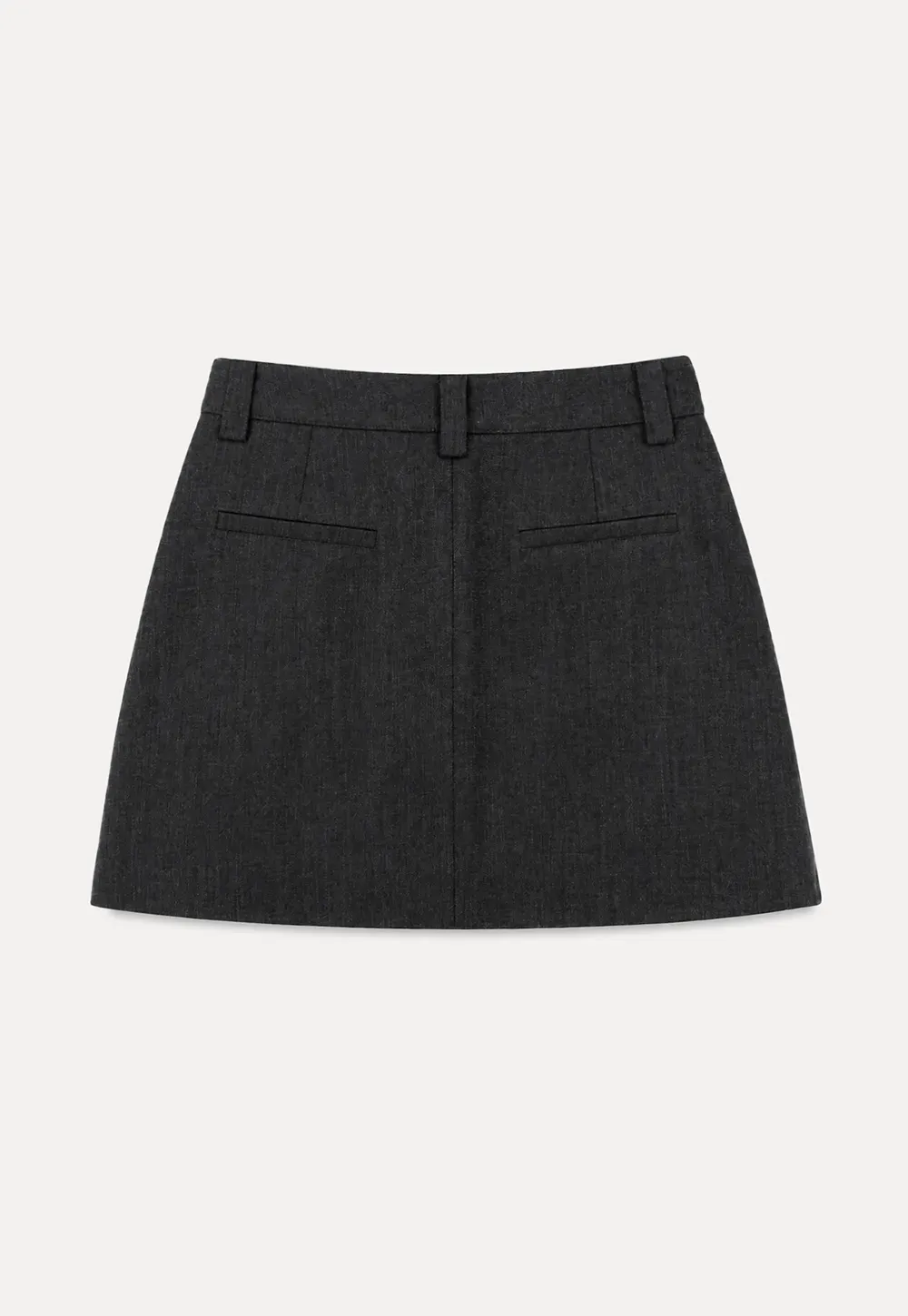 High Waist A Line Skirt with Side Panel Detail