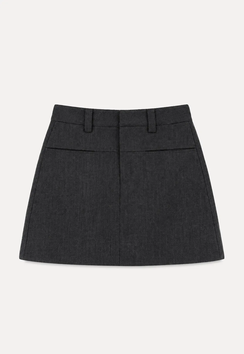 High Waist A Line Skirt with Side Panel Detail