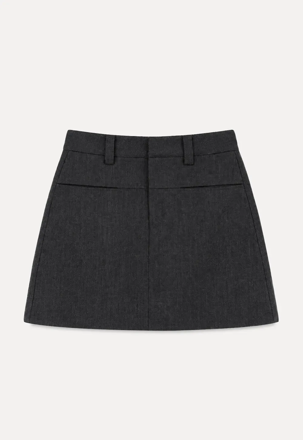 High Waist A Line Skirt with Side Panel Detail