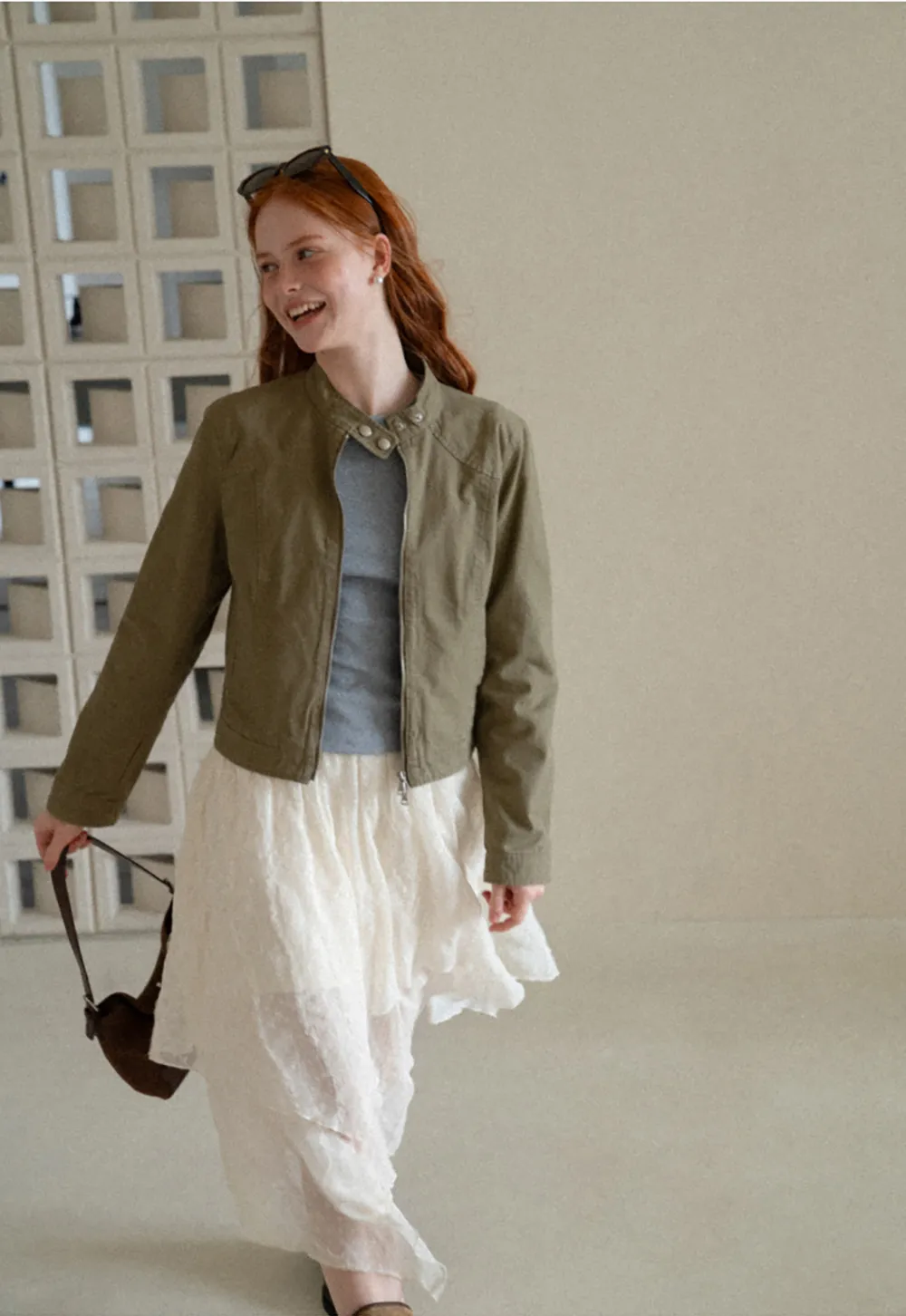 Asymmetrical Tiered Pleated Skirt