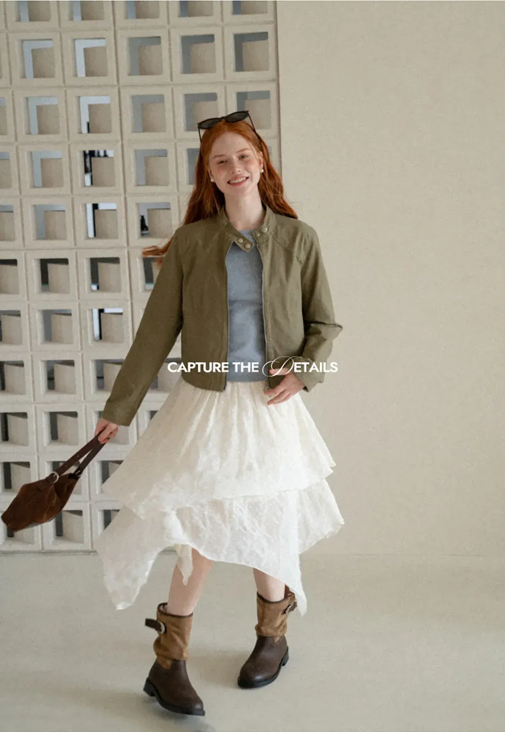 Asymmetrical Tiered Pleated Skirt