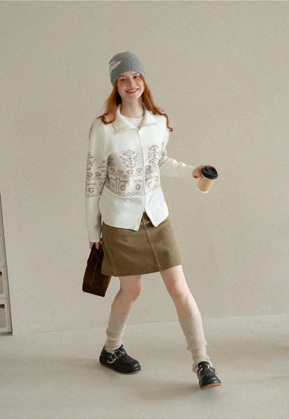 A-Line High Waist Denim Skirt