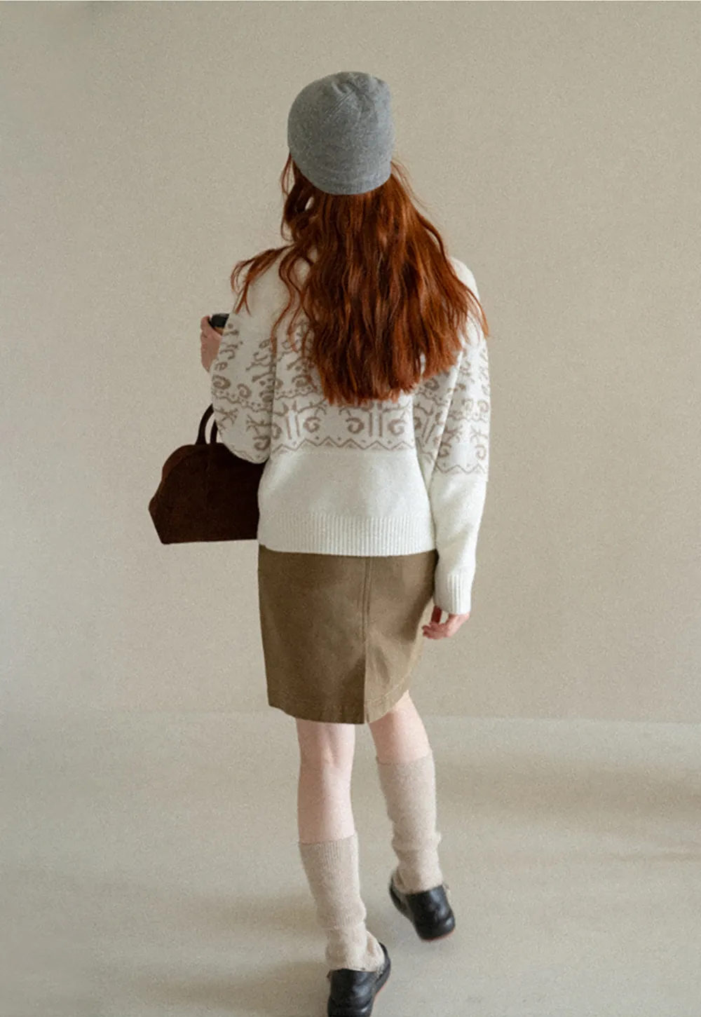 A-Line High Waist Denim Skirt