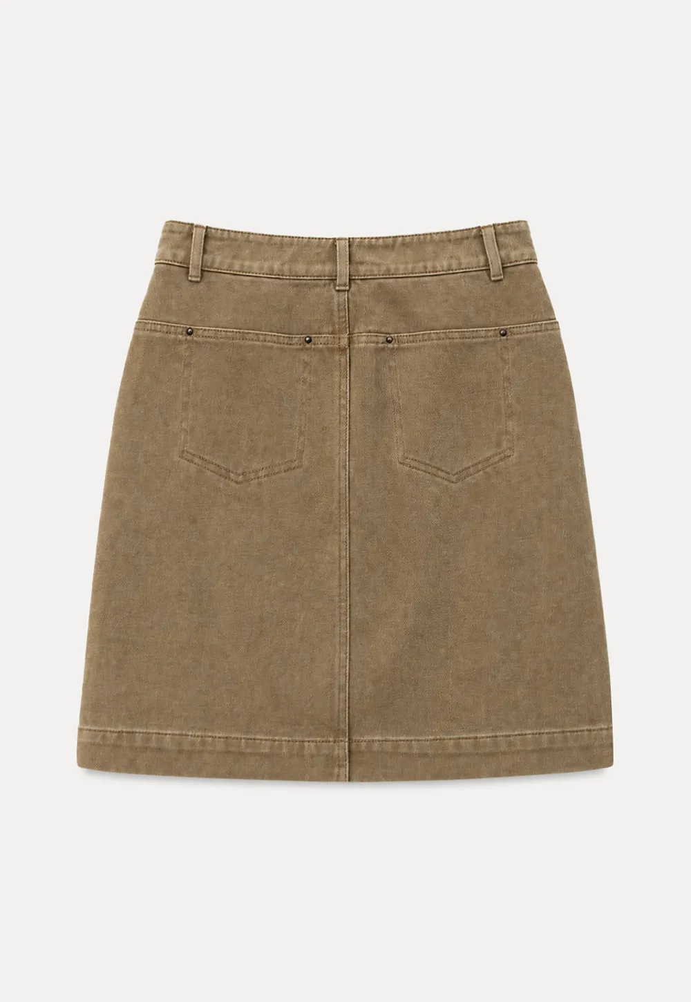 A-Line High Waist Denim Skirt