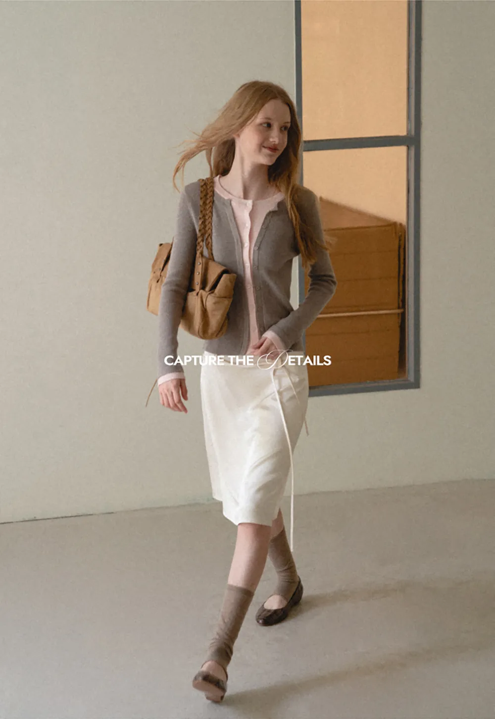 High Waist A Line Skirt with Tie Belt