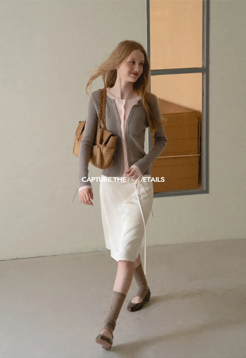 High Waist A Line Skirt with Tie Belt